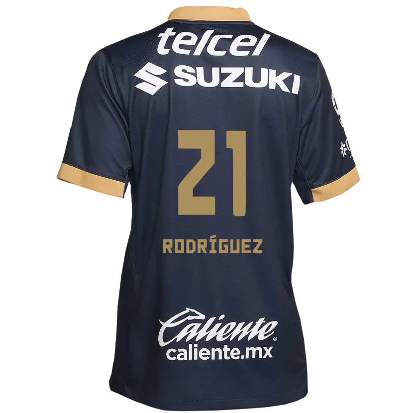 Danxen Kid Michell Rodríguez #21 Obsidian Gold White Away Jersey 2024/25 T-Shirt