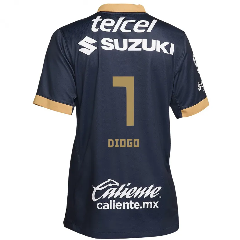 Danxen Kid Diogo #7 Obsidian Gold White Away Jersey 2024/25 T-Shirt