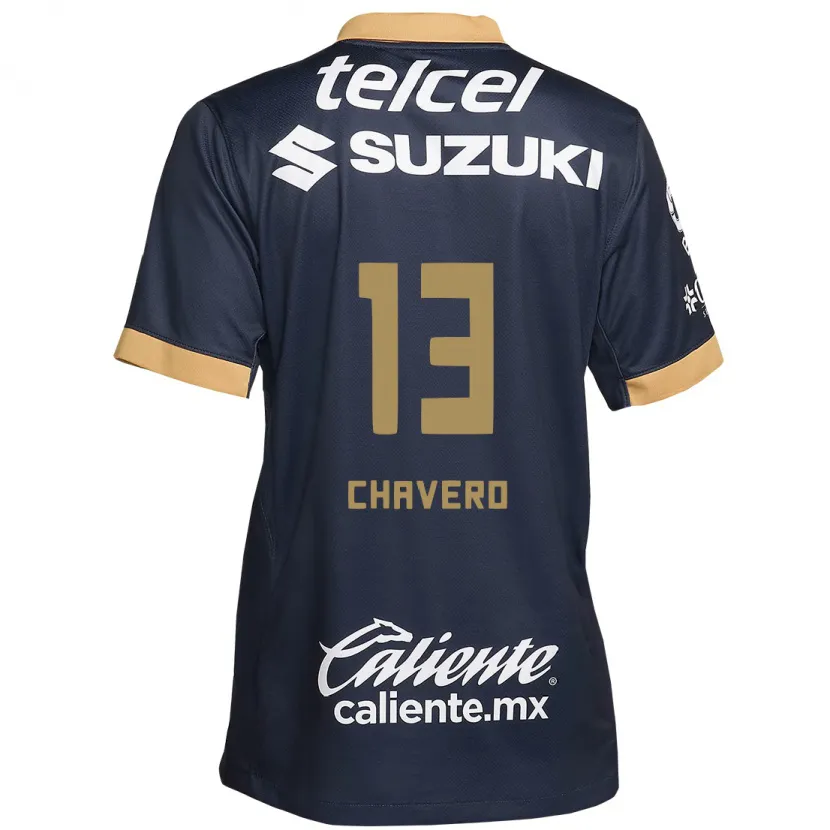 Danxen Kid Paola Chavero #13 Obsidian Gold White Away Jersey 2024/25 T-Shirt