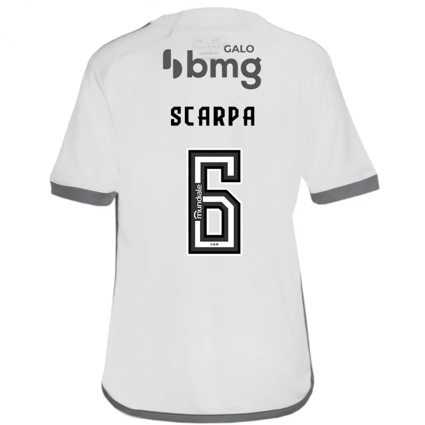 Danxen Kid Gustavo Scarpa #6 Off White Away Jersey 2024/25 T-Shirt