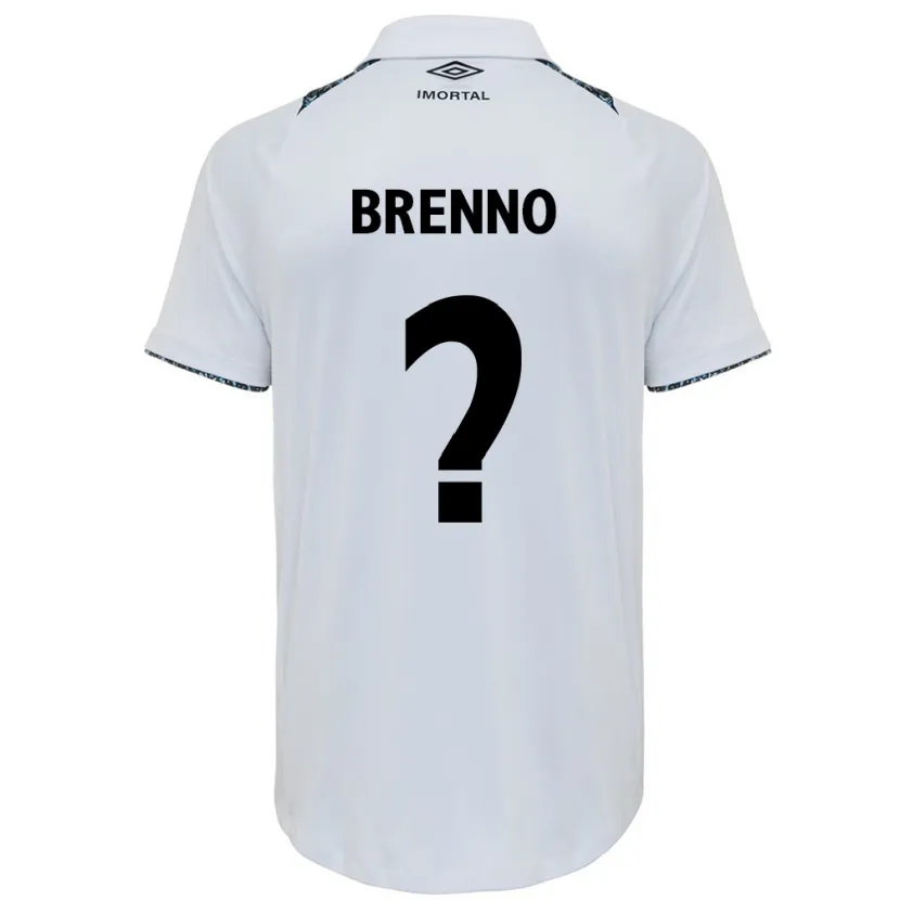 Danxen Kid Brenno #0 White Blue Away Jersey 2024/25 T-Shirt