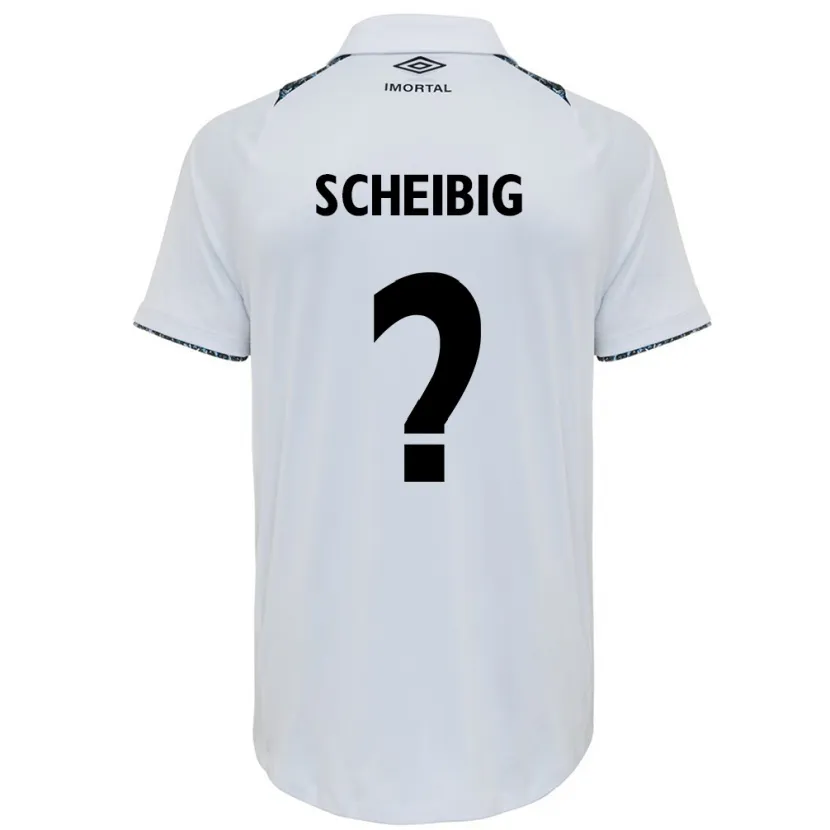 Danxen Kid Felipe Scheibig #0 White Blue Away Jersey 2024/25 T-Shirt