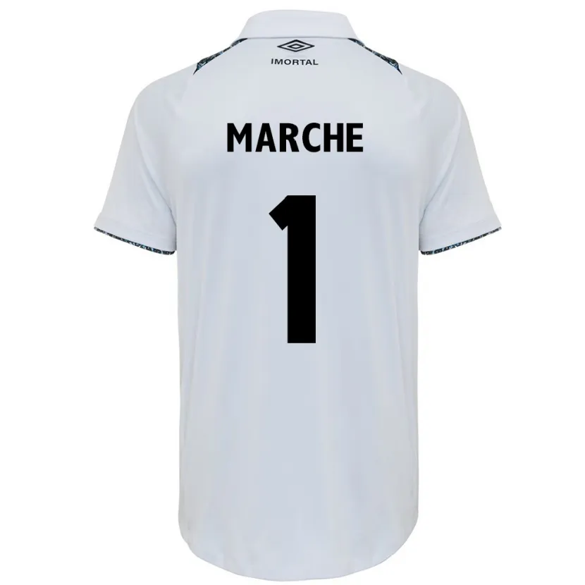 Danxen Kid Agustín Marchesín #1 White Blue Away Jersey 2024/25 T-Shirt