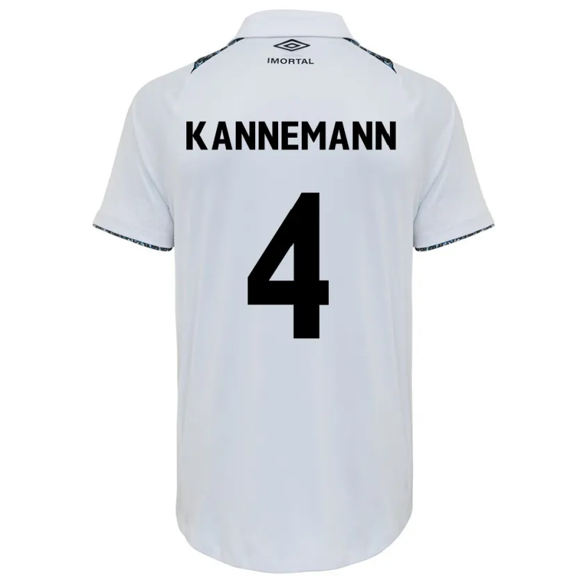 Danxen Kid Walter Kannemann #4 White Blue Away Jersey 2024/25 T-Shirt