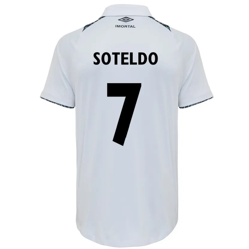 Danxen Kid Yeferson Soteldo #7 White Blue Away Jersey 2024/25 T-Shirt