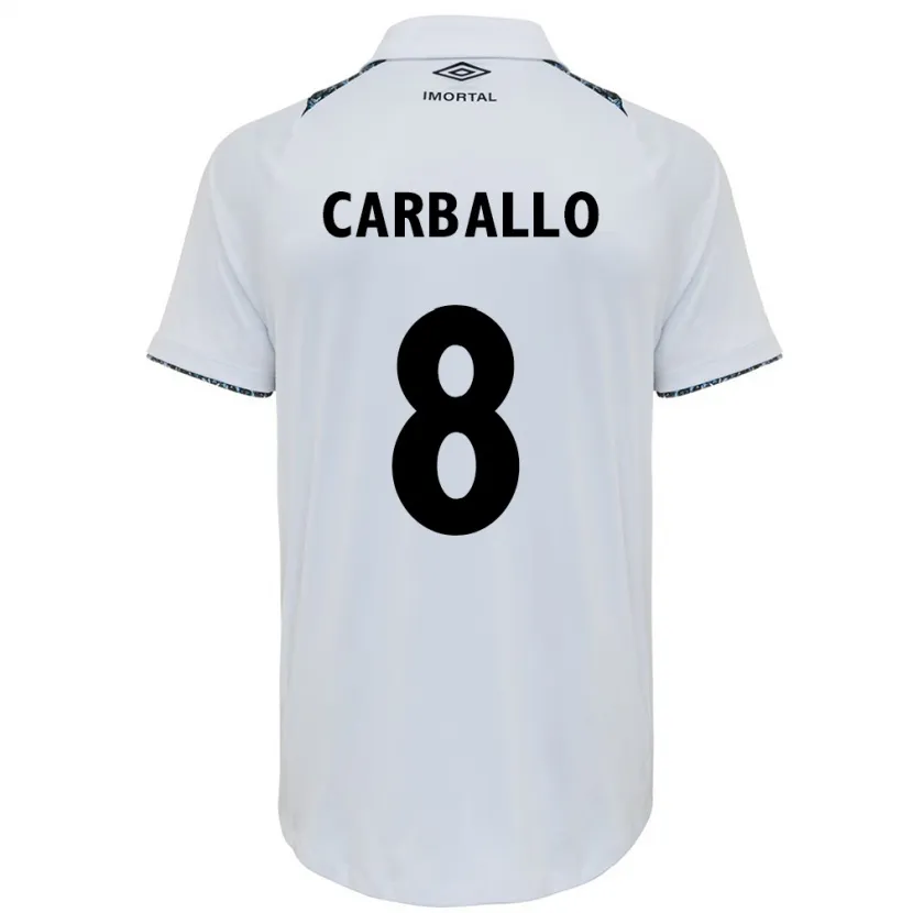 Danxen Kid Felipe Carballo #8 White Blue Away Jersey 2024/25 T-Shirt