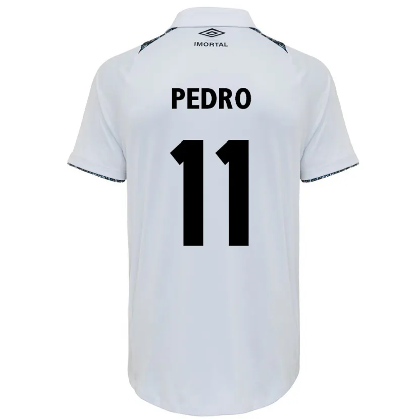 Danxen Kid João Pedro #11 White Blue Away Jersey 2024/25 T-Shirt