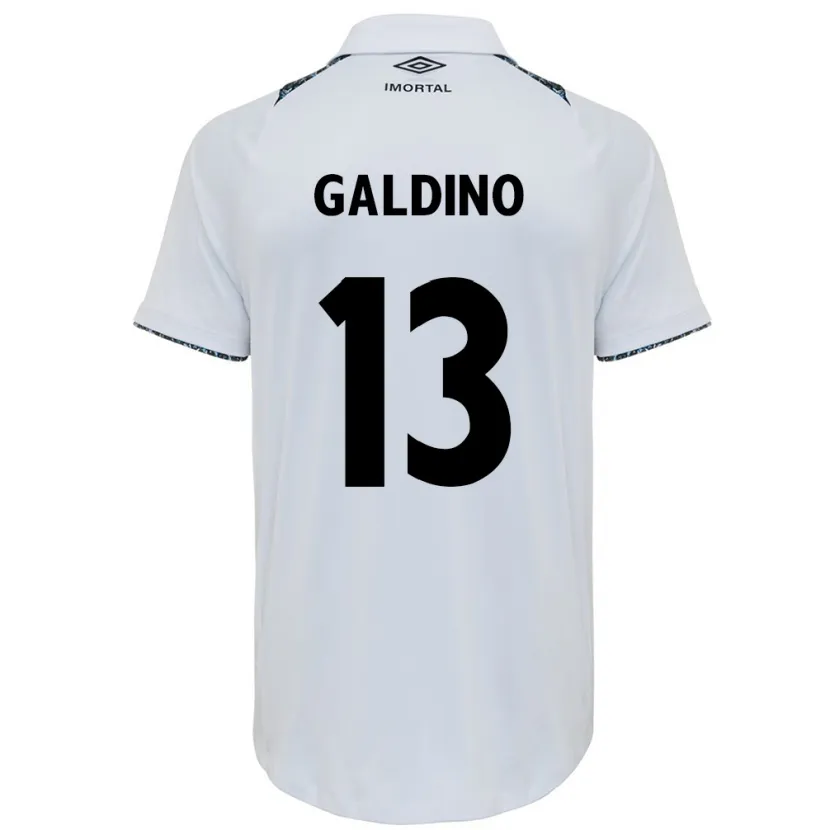 Danxen Kid Everton Galdino #13 White Blue Away Jersey 2024/25 T-Shirt