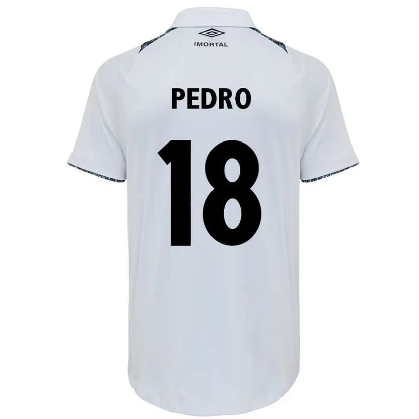 Danxen Kid João Pedro #18 White Blue Away Jersey 2024/25 T-Shirt