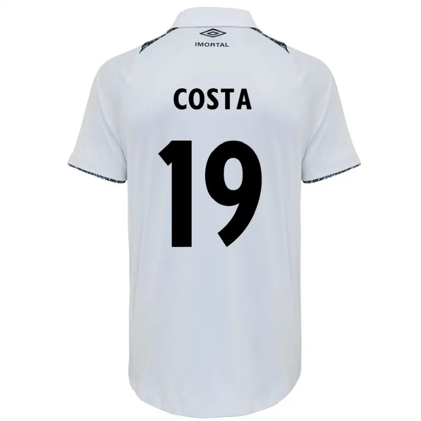 Danxen Kid Diego Costa #19 White Blue Away Jersey 2024/25 T-Shirt