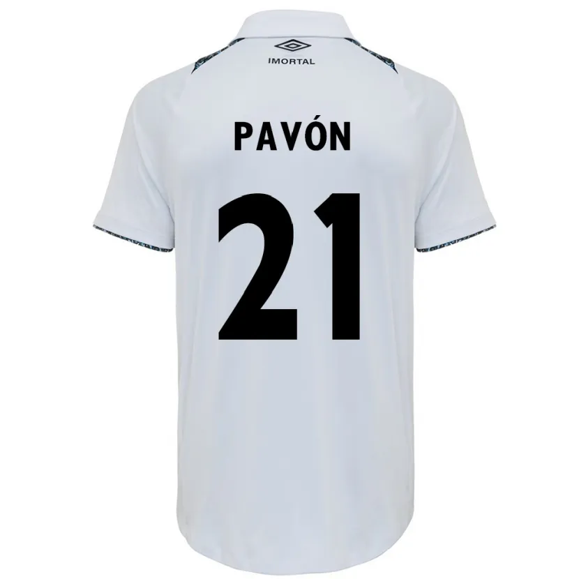 Danxen Kid Cristian Pavón #21 White Blue Away Jersey 2024/25 T-Shirt