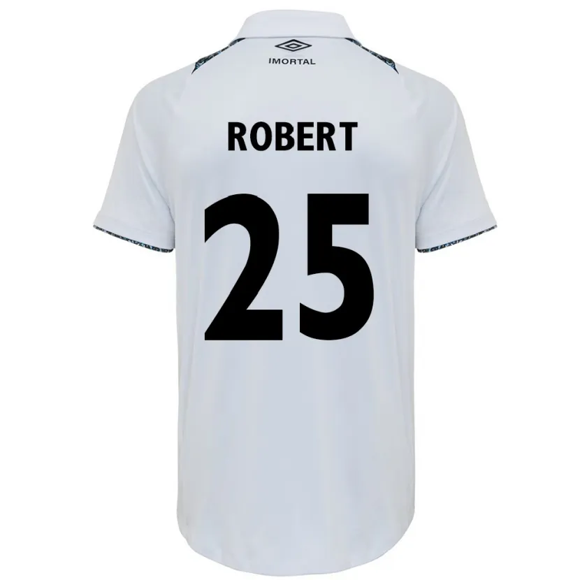 Danxen Kid Jhonata Robert #25 White Blue Away Jersey 2024/25 T-Shirt