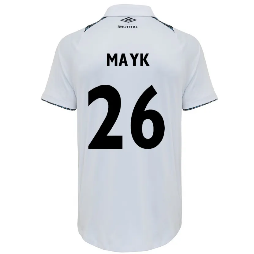 Danxen Kid Mayk #26 White Blue Away Jersey 2024/25 T-Shirt