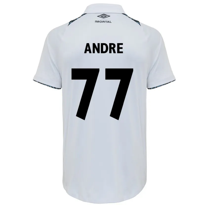 Danxen Kid André Henrique #77 White Blue Away Jersey 2024/25 T-Shirt