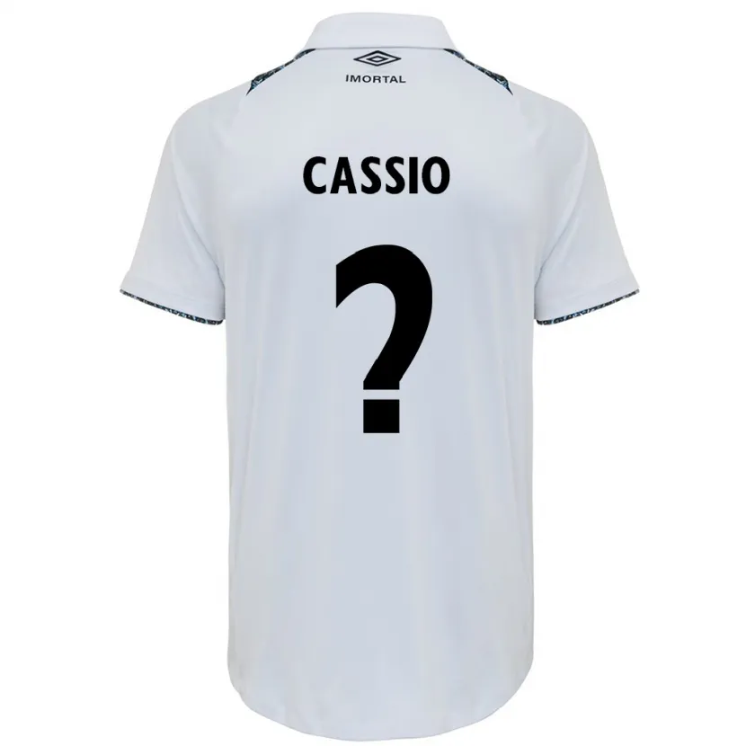 Danxen Kid Cássio Acosta #0 White Blue Away Jersey 2024/25 T-Shirt