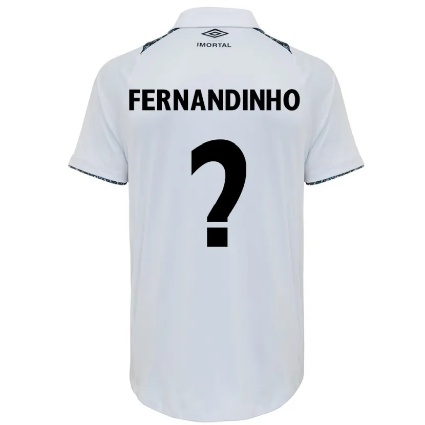 Danxen Kid Fernandinho #0 White Blue Away Jersey 2024/25 T-Shirt