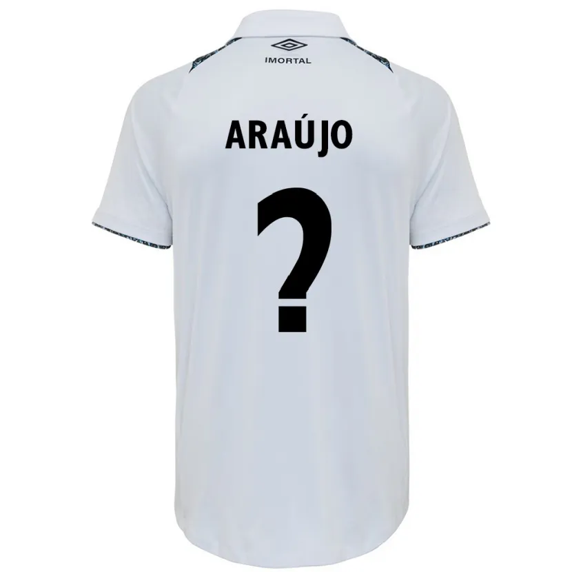 Danxen Kid João Araújo #0 White Blue Away Jersey 2024/25 T-Shirt