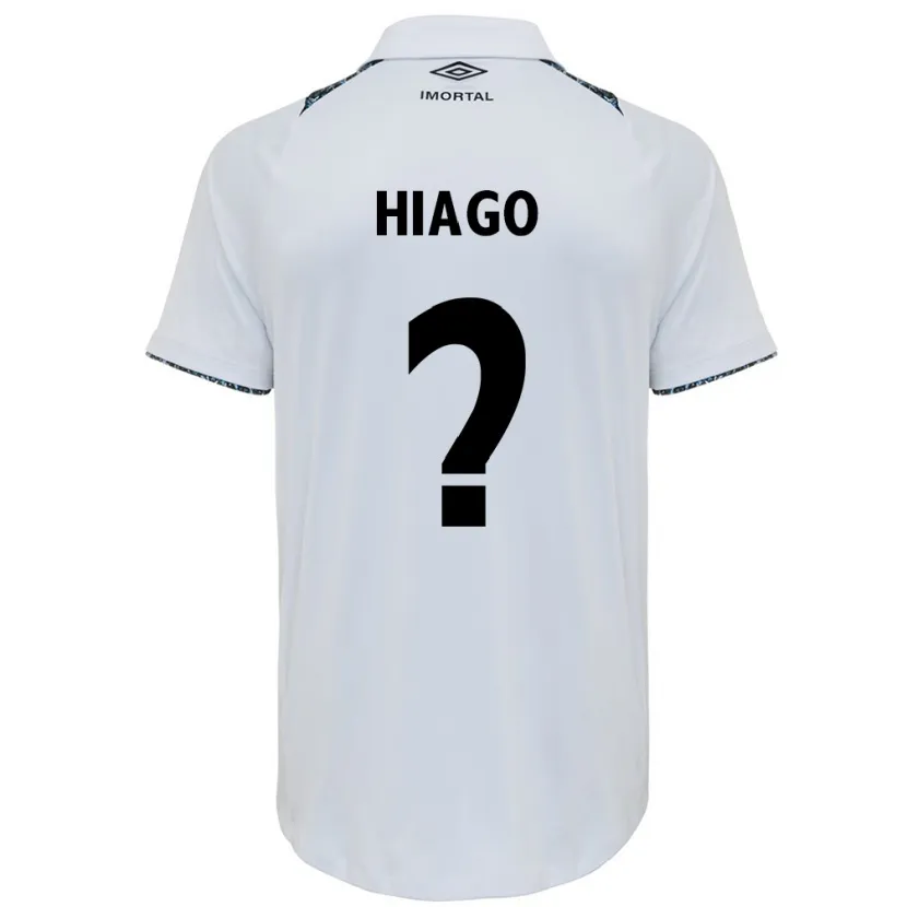 Danxen Kid Hiago Santos #0 White Blue Away Jersey 2024/25 T-Shirt