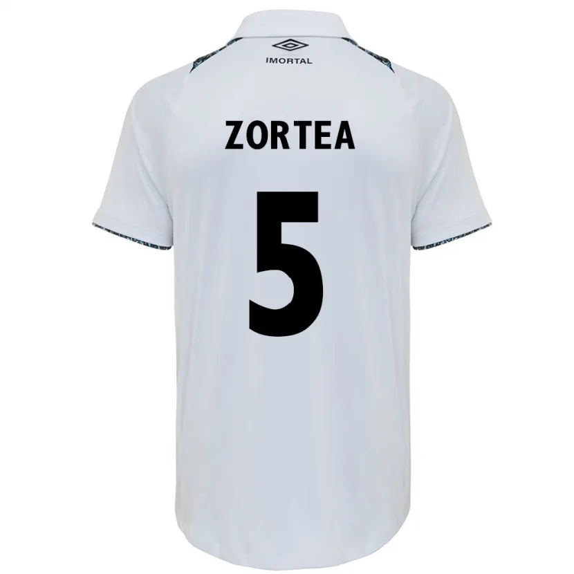 Danxen Kid Bernardo Zortea #5 White Blue Away Jersey 2024/25 T-Shirt