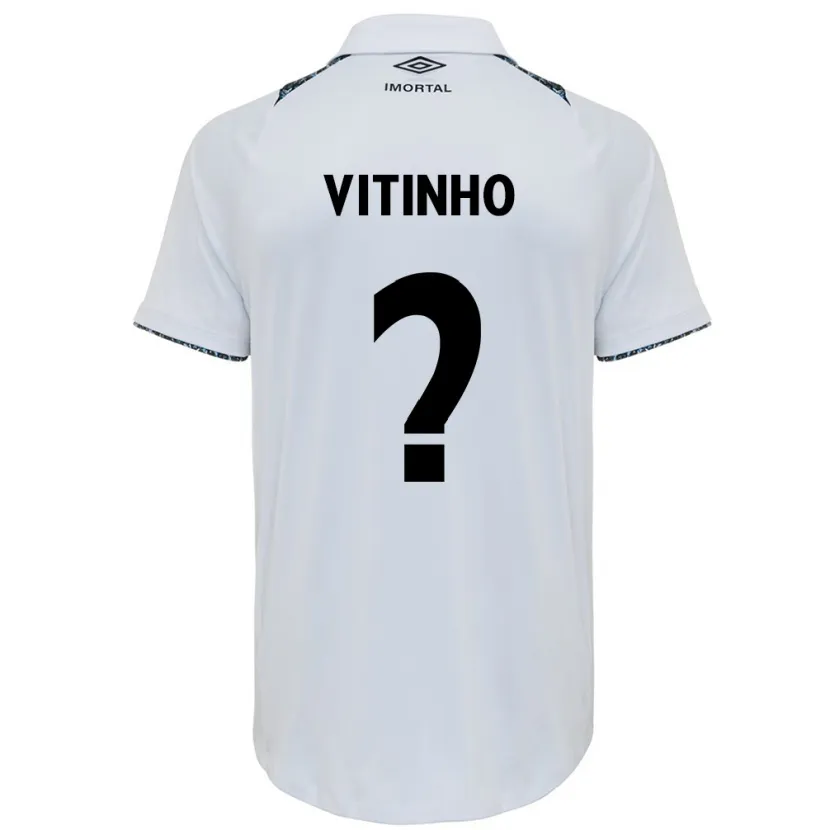 Danxen Kid Vitinho #0 White Blue Away Jersey 2024/25 T-Shirt