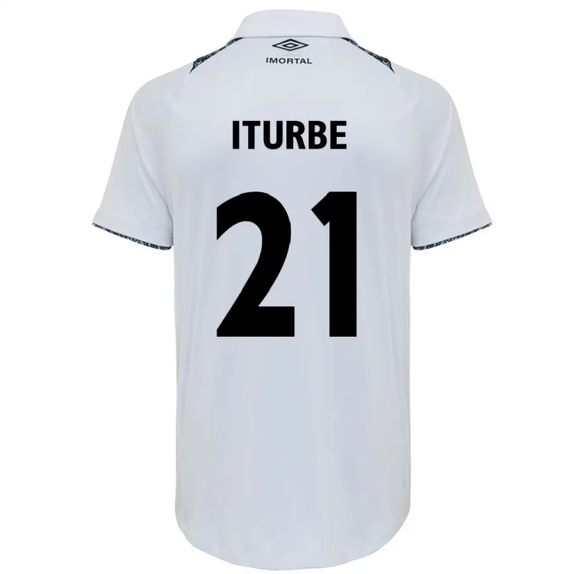 Danxen Kid Juan Iturbe #21 White Blue Away Jersey 2024/25 T-Shirt