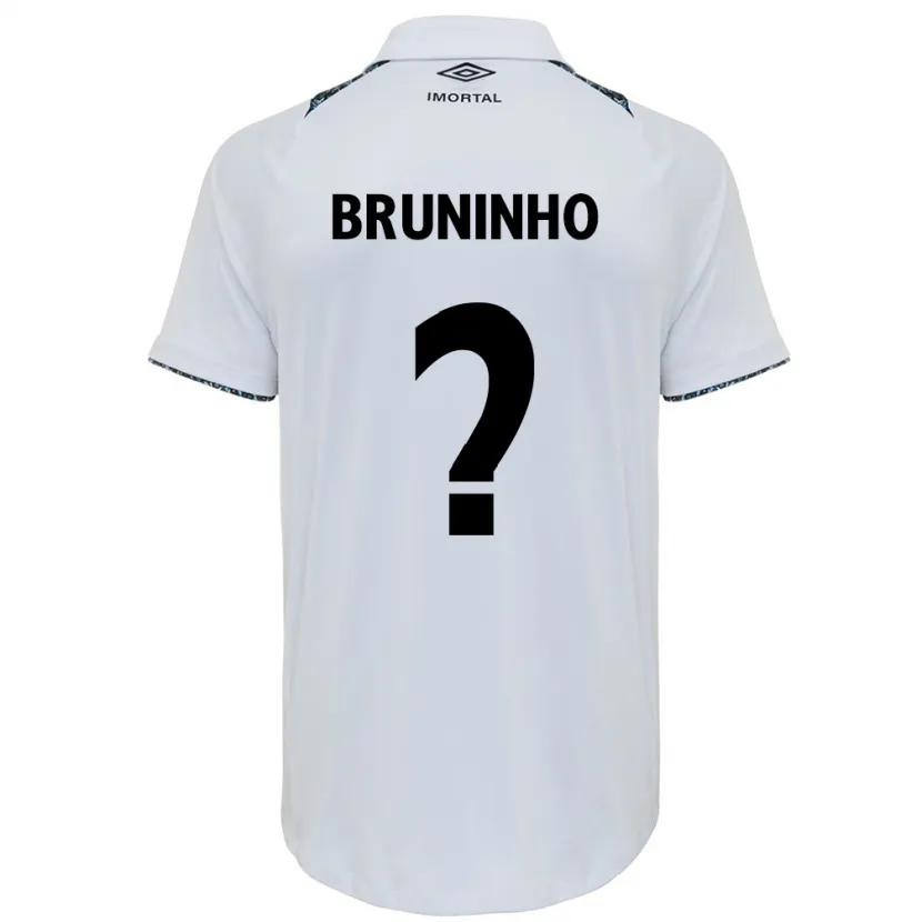 Danxen Kid Bruninho #0 White Blue Away Jersey 2024/25 T-Shirt