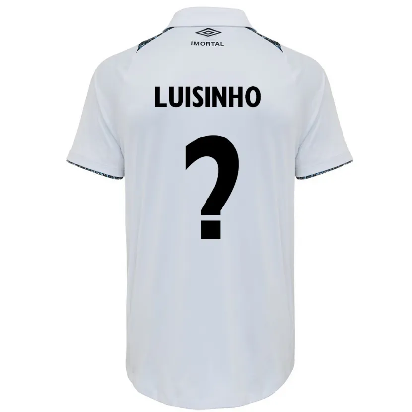 Danxen Kid Luisinho #0 White Blue Away Jersey 2024/25 T-Shirt