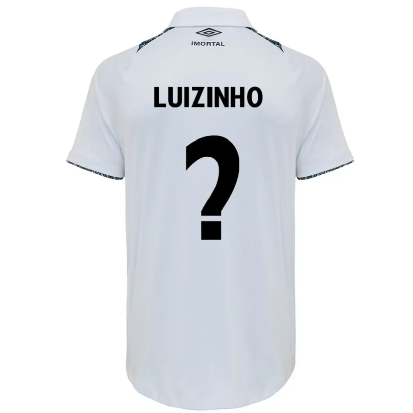 Danxen Kid Luizinho #0 White Blue Away Jersey 2024/25 T-Shirt