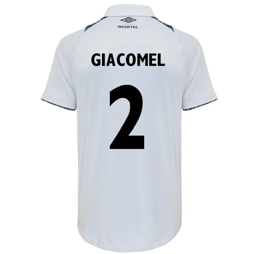 Danxen Kid Laís Giacomel #2 White Blue Away Jersey 2024/25 T-Shirt