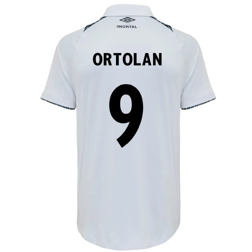 Danxen Kid Dani Ortolan #9 White Blue Away Jersey 2024/25 T-Shirt