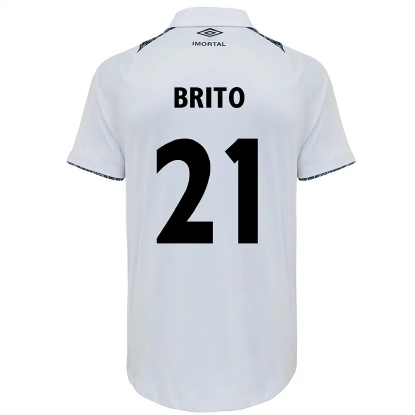 Danxen Kid Brito #21 White Blue Away Jersey 2024/25 T-Shirt