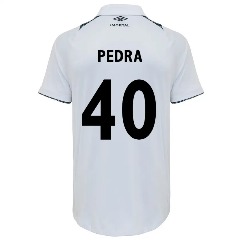 Danxen Kid Duda Pedra #40 White Blue Away Jersey 2024/25 T-Shirt