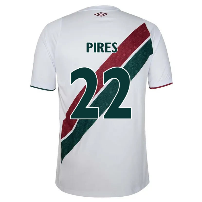 Danxen Kid Gabriel Pires #22 White Green Maroon Away Jersey 2024/25 T-Shirt