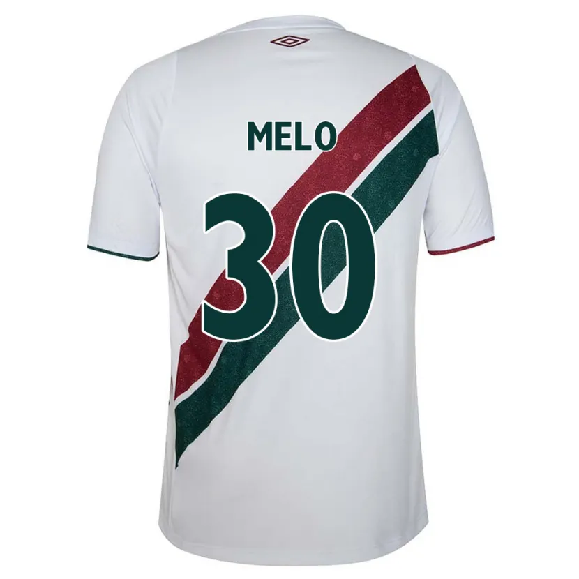 Danxen Kid Felipe Melo #30 White Green Maroon Away Jersey 2024/25 T-Shirt