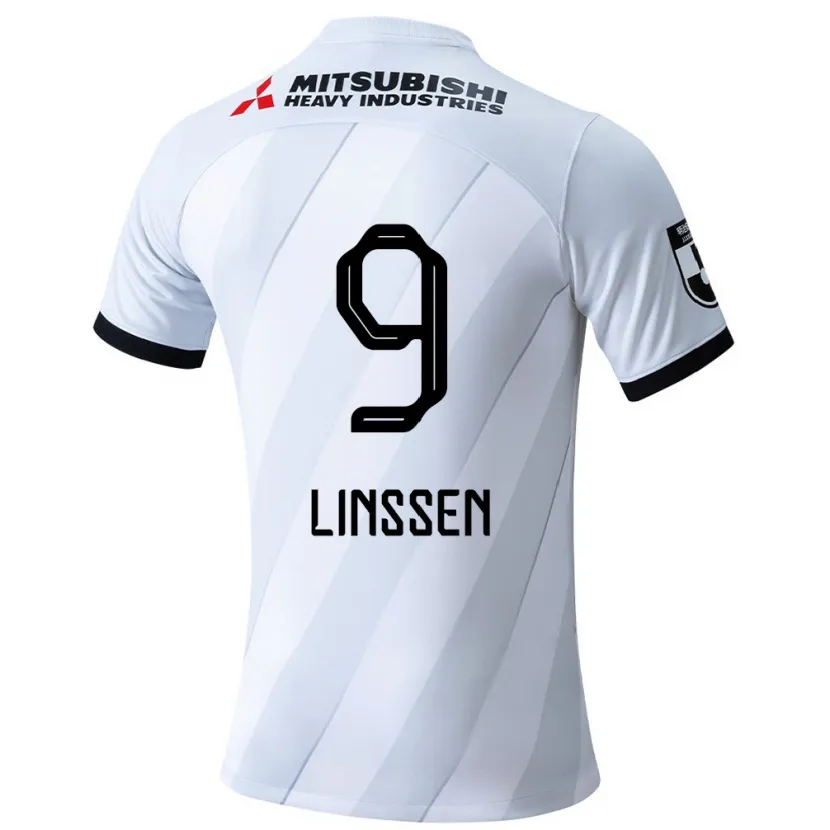 Danxen Kid Bryan Linssen #9 White Grey Away Jersey 2024/25 T-Shirt