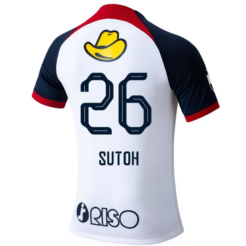 Danxen Kid Naoki Suto #26 White Blue Red Away Jersey 2024/25 T-Shirt