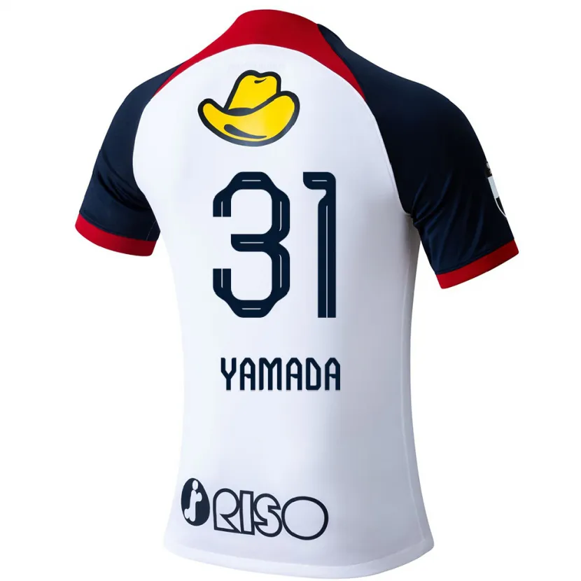 Danxen Kid Taiki Yamada #31 White Blue Red Away Jersey 2024/25 T-Shirt