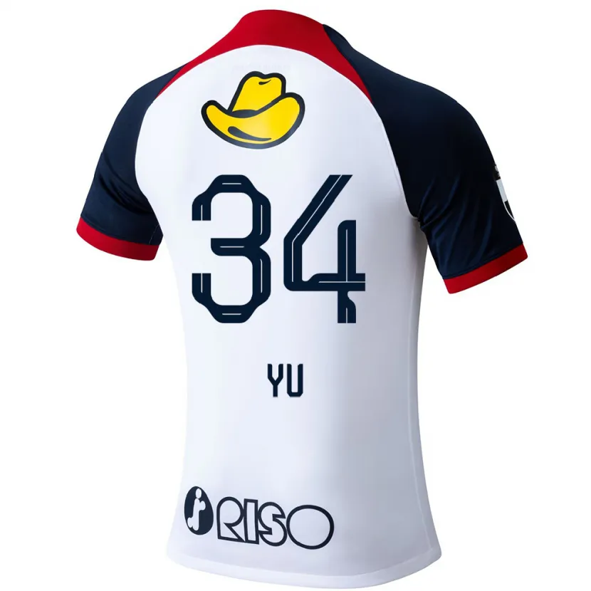 Danxen Kid Yu Funabashi #34 White Blue Red Away Jersey 2024/25 T-Shirt