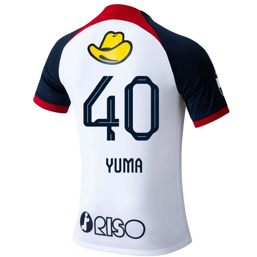 Danxen Kid Yuma Suzuki #40 White Blue Red Away Jersey 2024/25 T-Shirt