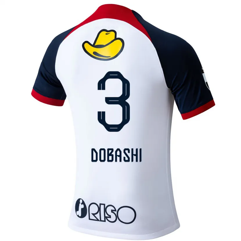 Danxen Kid Ryunosuke Dobashi #3 White Blue Red Away Jersey 2024/25 T-Shirt