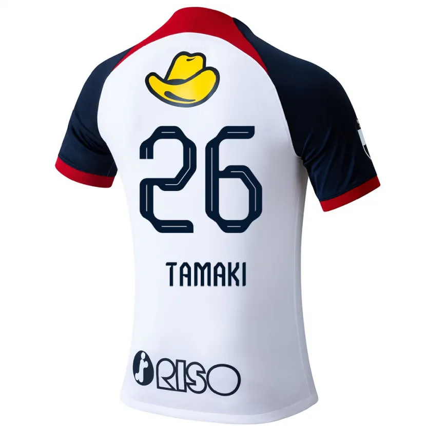 Danxen Kid Amon Tamaki #26 White Blue Red Away Jersey 2024/25 T-Shirt