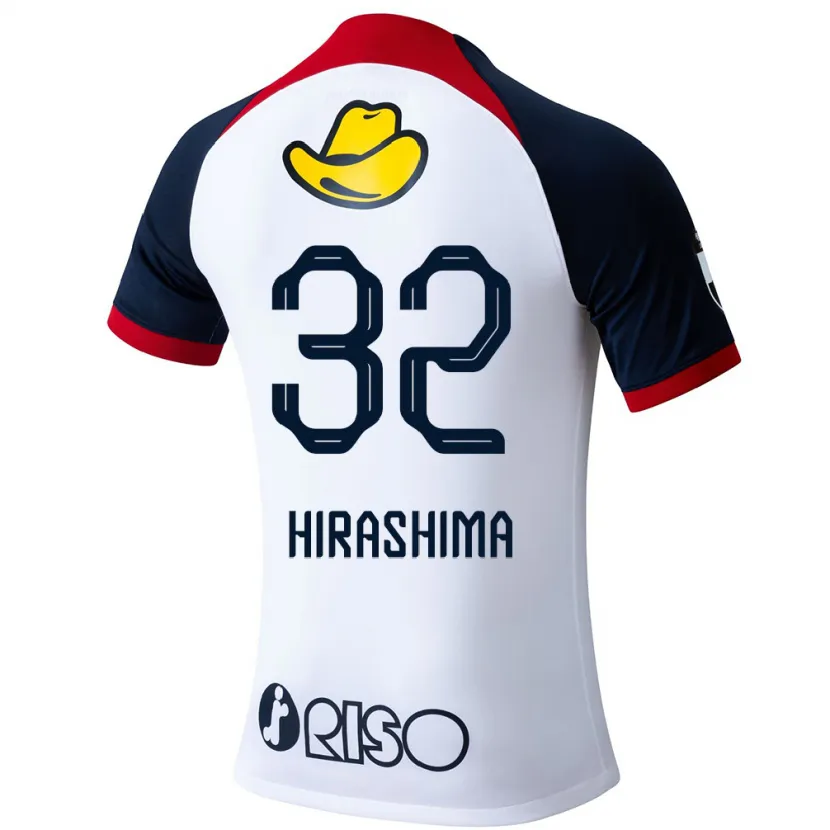 Danxen Kid Daigo Hirashima #32 White Blue Red Away Jersey 2024/25 T-Shirt