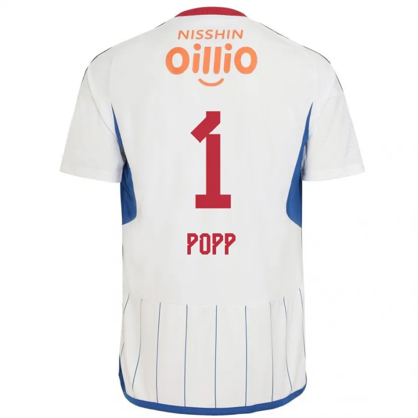 Danxen Kid William Popp #1 White Blue Red Away Jersey 2024/25 T-Shirt