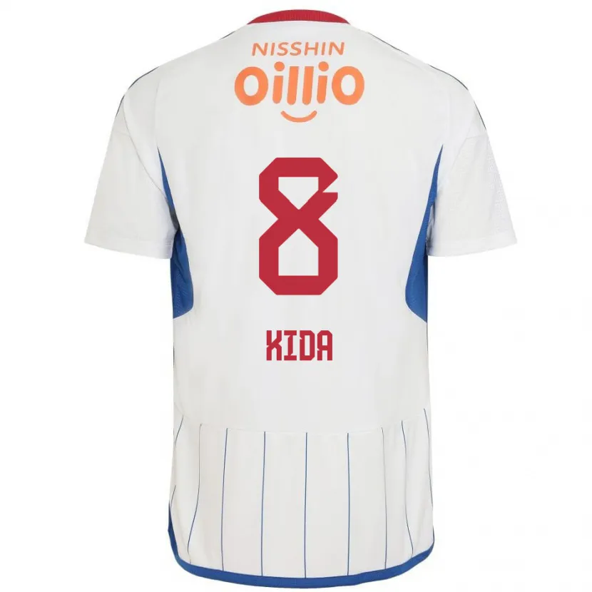 Danxen Kid Takuya Kida #8 White Blue Red Away Jersey 2024/25 T-Shirt