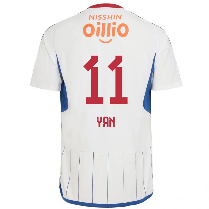 Danxen Kid Yan #11 White Blue Red Away Jersey 2024/25 T-Shirt