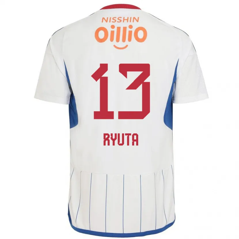 Danxen Kid Ryuta Koike #13 White Blue Red Away Jersey 2024/25 T-Shirt