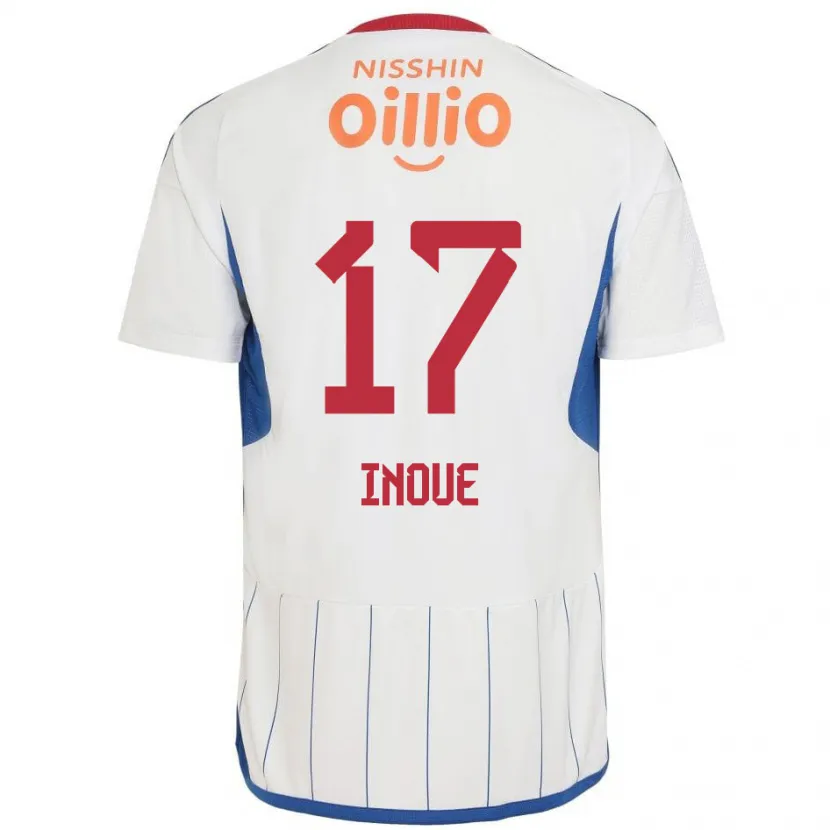 Danxen Kid Kenta Inoue #17 White Blue Red Away Jersey 2024/25 T-Shirt