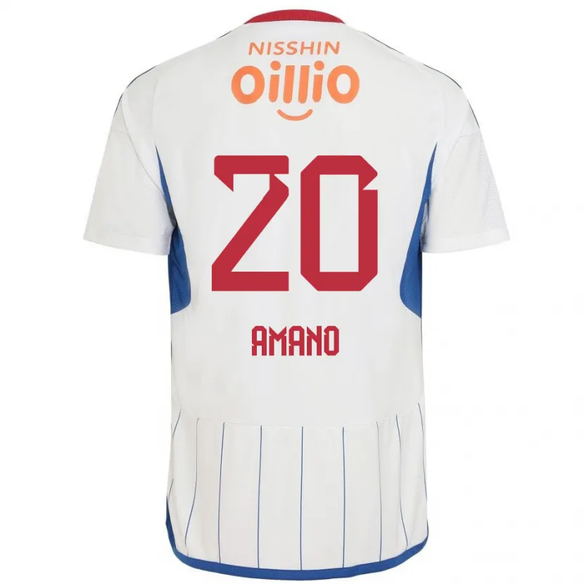 Danxen Kid Jun Amano #20 White Blue Red Away Jersey 2024/25 T-Shirt