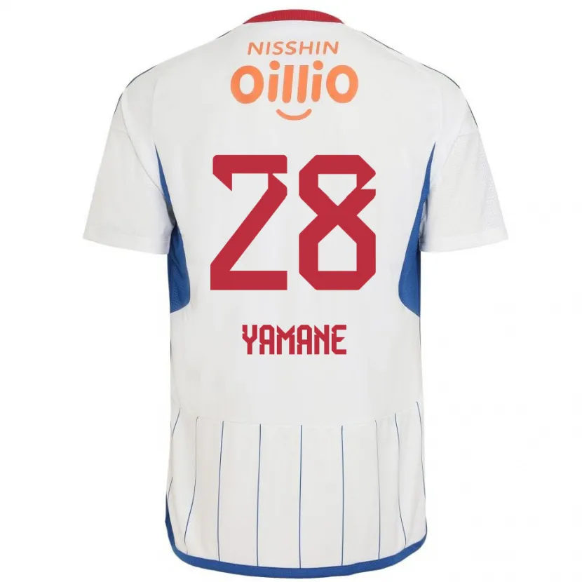 Danxen Kid Riku Yamane #28 White Blue Red Away Jersey 2024/25 T-Shirt