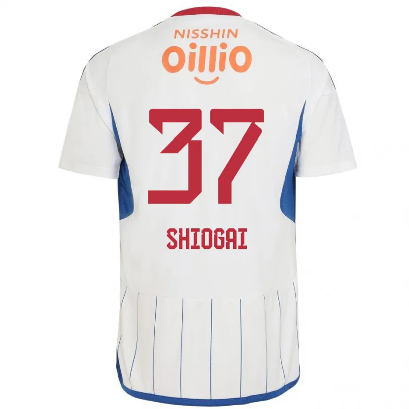 Danxen Kid Kento Shiogai #37 White Blue Red Away Jersey 2024/25 T-Shirt